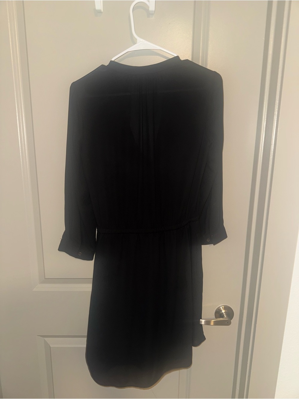 Babaton Black Long Sleeve V-Neck Dress - Picture 3 of 4
